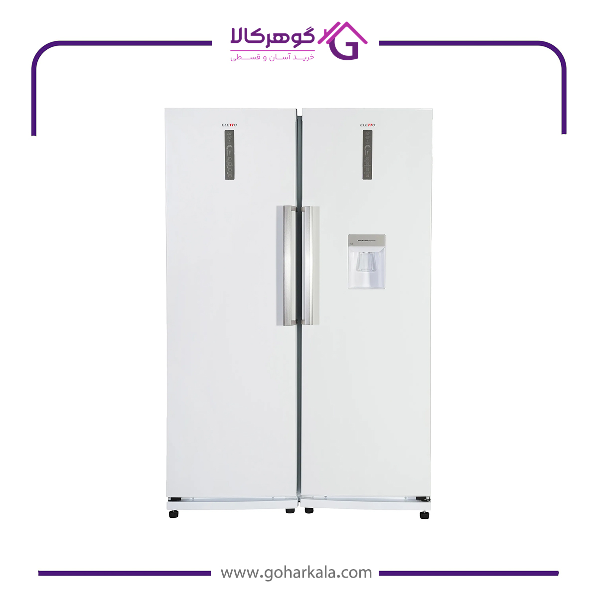 نمای ظاهری یخچال فریزر دوقلو التتو مدل NR6020DN / NF6020DN-ICE رنگ سفید