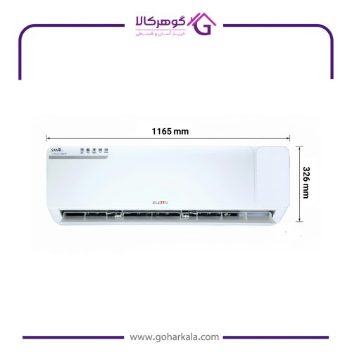 نمای ظاهری پنل کولر گازی ۳۰۰۰۰ التتو مدل EAC-30WH410T1SKW