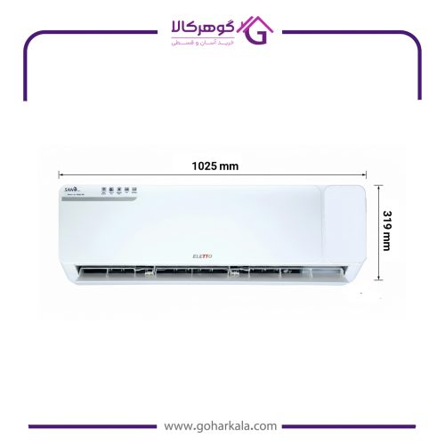 نمای ظاهری پنل کولر گازی ۲۴۰۰۰ التتو مدل EAC-24WH410T1SKW