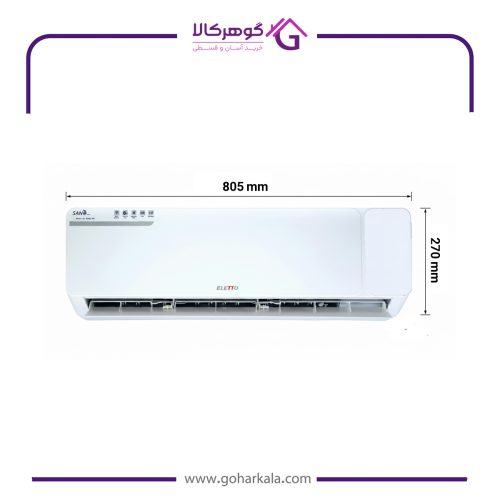 نمای ظاهری پنل کولر گازی ۱۲۰۰۰ التتو مدل EAC-12WH410T1SKW