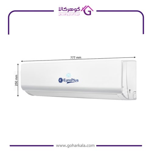 نمای ظاهری کولر گازی ۱۲۰۰۰ یوروپلاس (Eurostar) مدل EACS-12WH