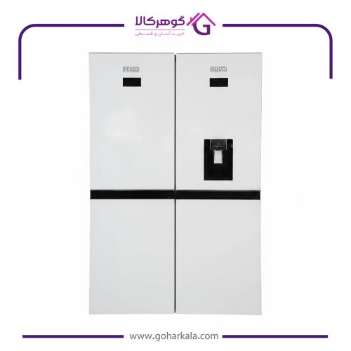 نمای ظاهری یخچال فریزر دوقلو برند رنزو مدل NR6040DN / NF6040DN-ICE