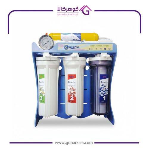 نمای ظاهری دستگاه تصفیه آب ۶ مرحله‌ای برند یوروپلاس