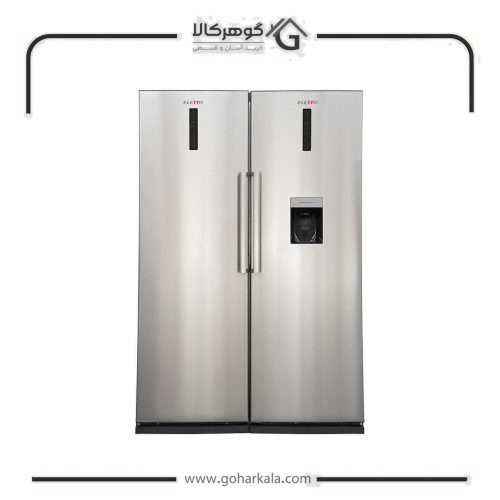 نمای ظاهری یخچال فریزر دوقلو التتو مدل NR6020DN / NF6020DN-ICE رنگ استیل