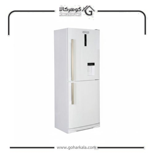 نمای سه رخ یخچال فریزر کمبی برند رنزو مدل NC7021DN