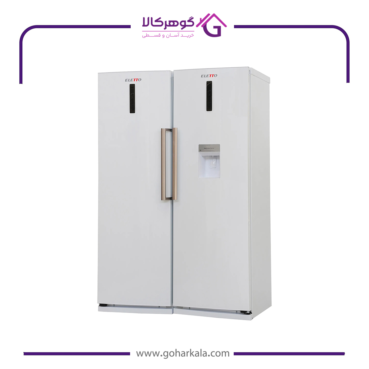 نمای سه رخ یخچال فریزر دوقلو التتو مدل NR6020DN / NF6020DN-ICE