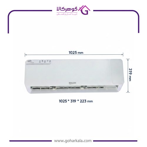 نمای ظاهری کولر گازی ۱۸۰۰۰ برند نیسکان مدل NAC-18WH410T1SKW-EAC