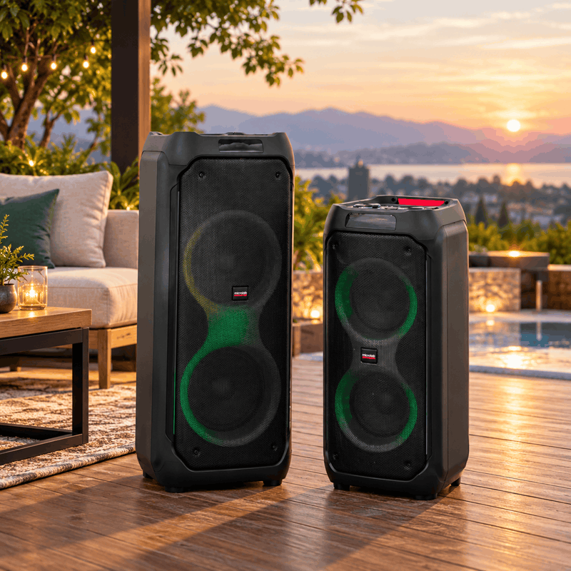 اسپیکر شارژی آلفا Alpha Series مدل Alpha 81 و Alpha 102 با پنل دیجیتال و میکروفون بی‌سیم - تصویر 5