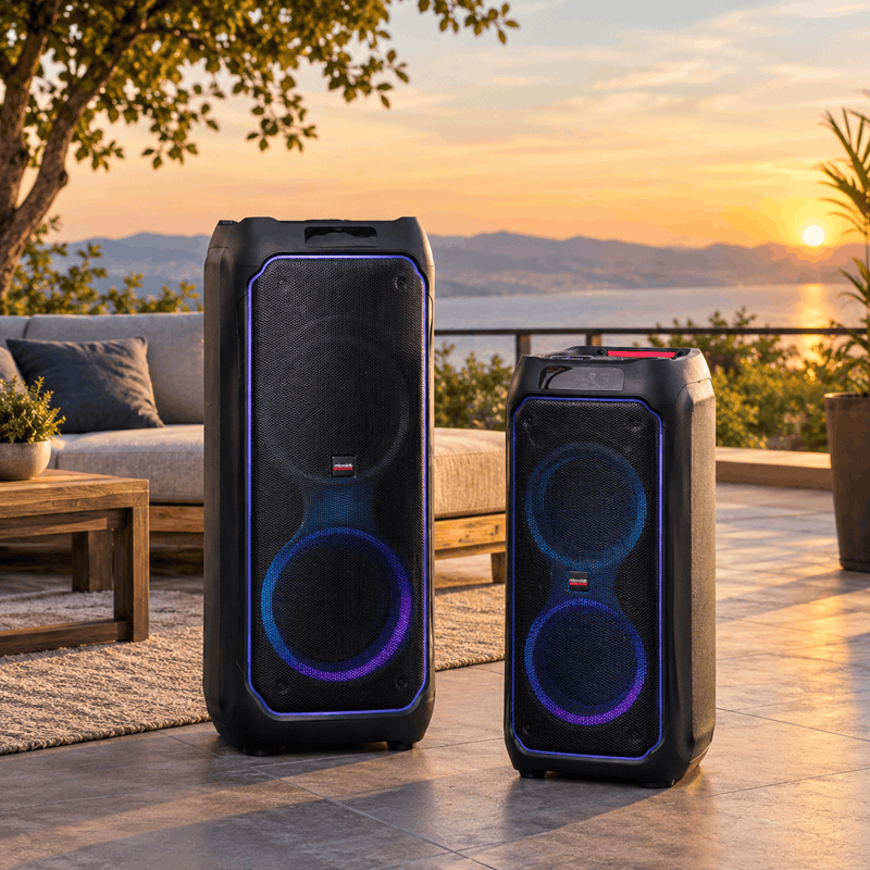 اسپیکر شارژی آلفا Alpha Series مدل Alpha 81 و Alpha 102 با پنل دیجیتال و میکروفون بی‌سیم - تصویر 3