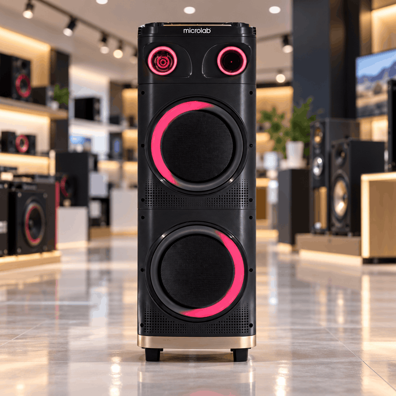 اسپیکر شارژی میکرولب مدل BT-1004 Cyclone با توان 100 وات RMS و نورپردازی RGB - تصویر 4