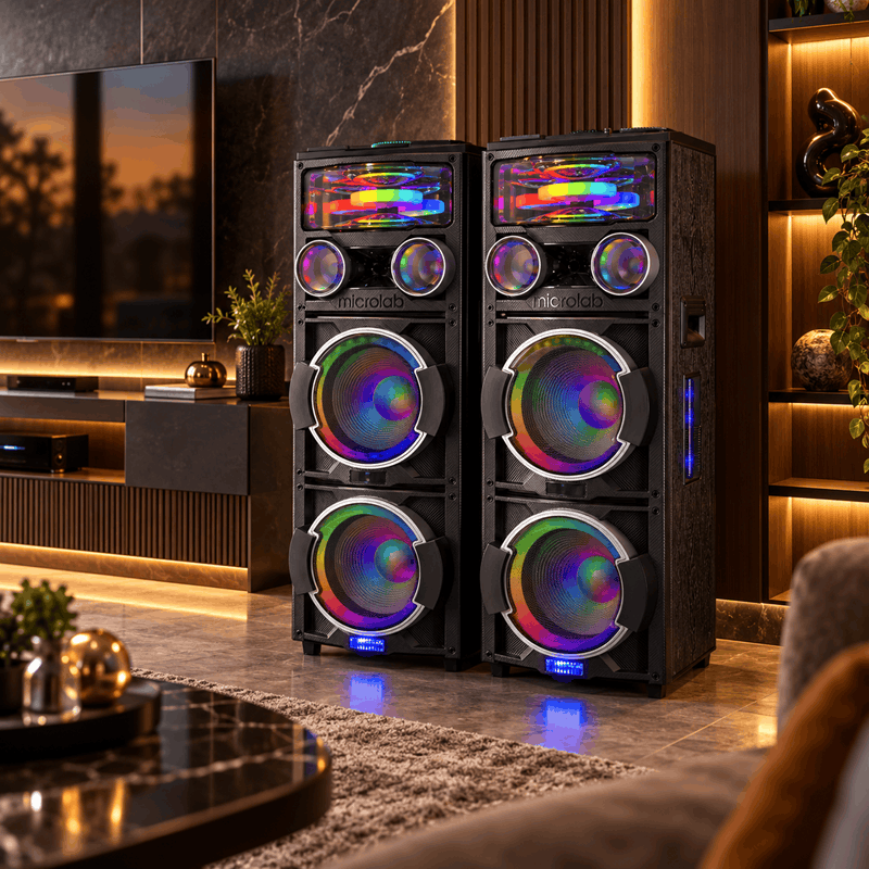 اسپیکر ایستاده میکرولب مدل DJ-T400 سری 3D Light UFO - تصویر 3