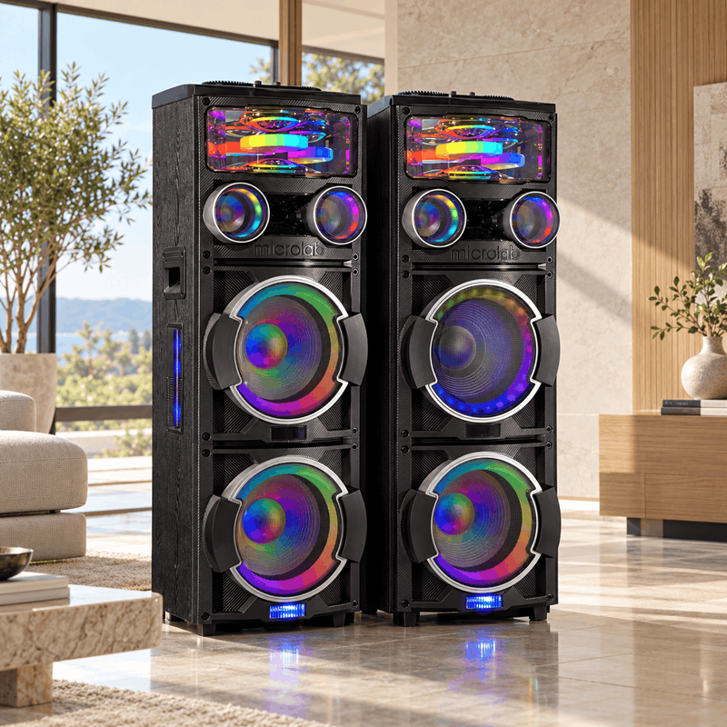اسپیکر ایستاده میکرولب مدل DJ-T400 سری 3D Light UFO - تصویر 4