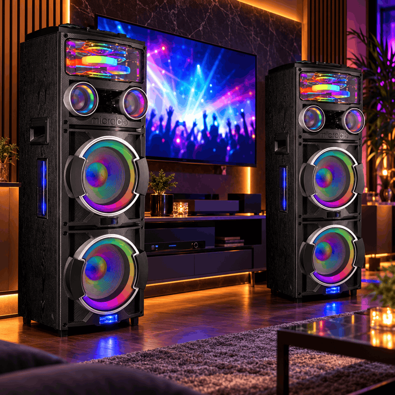 اسپیکر ایستاده میکرولب مدل DJ-T400 سری 3D Light UFO - تصویر 2