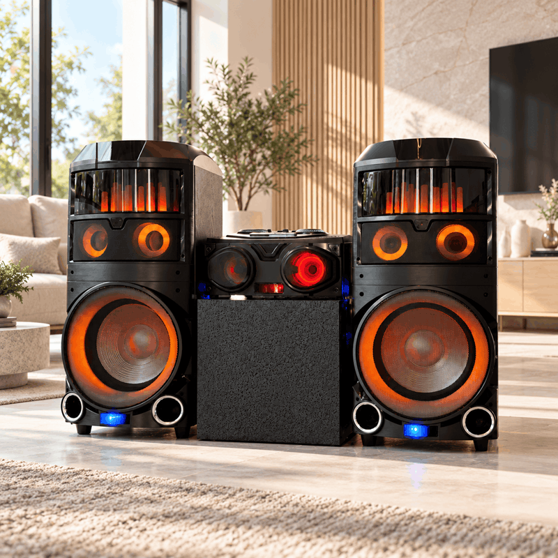 اسپیکر میکرولب مدل KM-S200 سری 3D Light با توان 220 وات RMS، آمپلی‌فایر مجزا و نورپردازی سه‌بعدی - تصویر 2