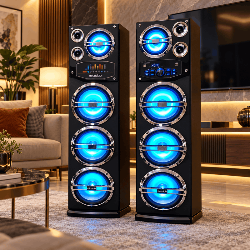 اسپیکر میکرولب مدل M310104 سری Infinity با اپلیکیشن هوشمند و رقص نور قابل تنظیم