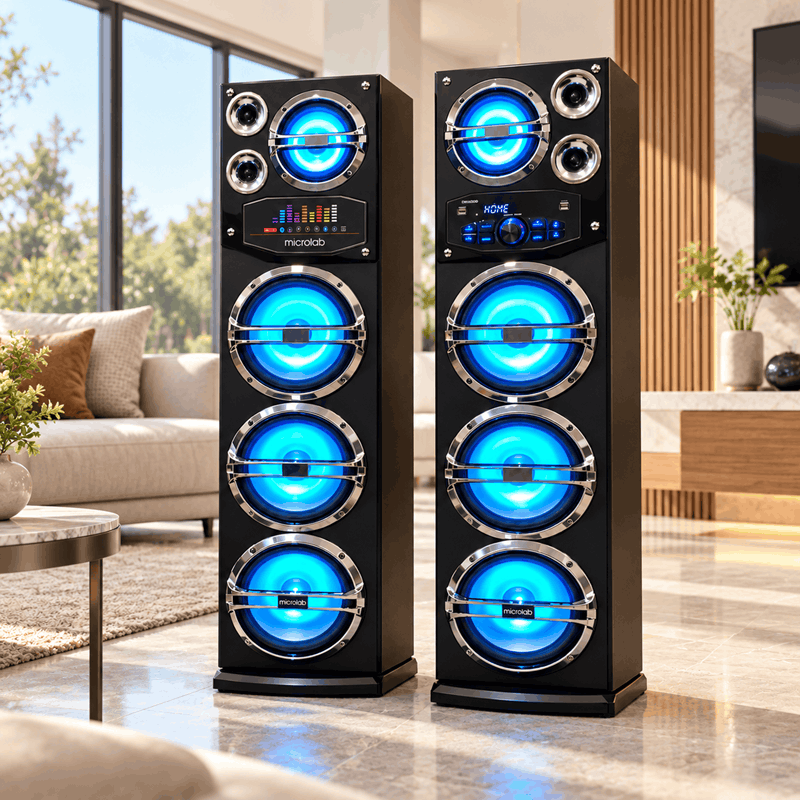 اسپیکر میکرولب مدل M310104 سری Infinity با اپلیکیشن هوشمند و رقص نور قابل تنظیم - تصویر 2