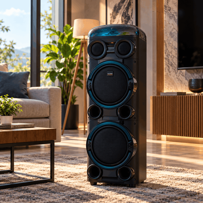 اسپیکر میکرولب MAGMA 300 توان 150 وات RMS با باتری 14 آمپر و میکروفون بی‌سیم - تصویر 3