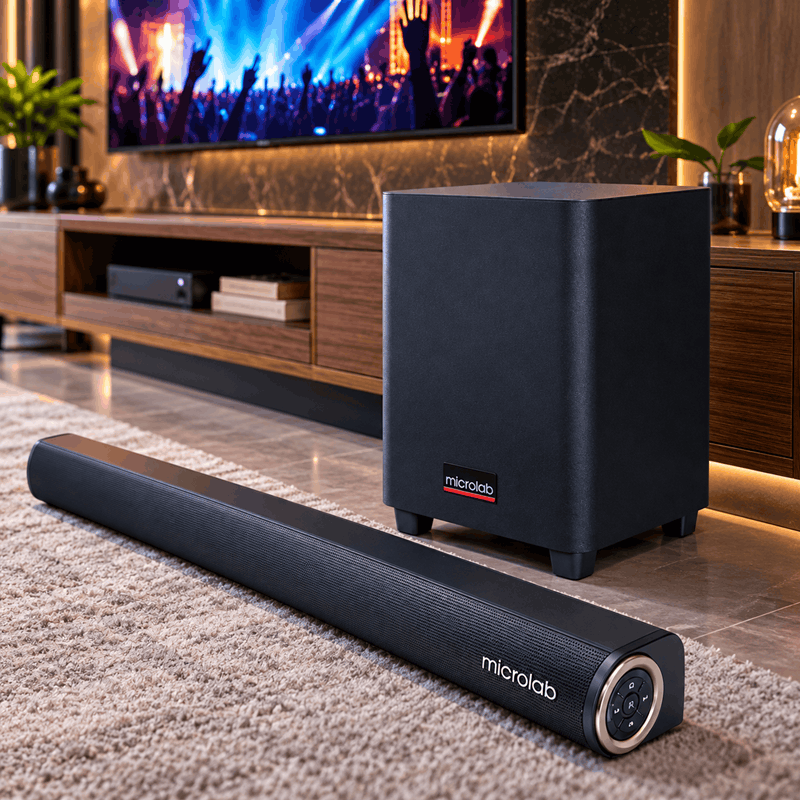 ساندبار بی‌سیم میکرولب مدل SB-2197 با توان 120 وات RMS و ساب‌ووفر 6.5 اینچی - تصویر 4