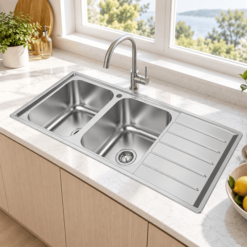 سینک ظرفشویی نیک کالا توکار استیل مدل SSI-101
