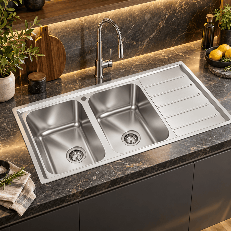 سینک ظرفشویی نیک کالا توکار استیل مدل SSI-101 - تصویر 3