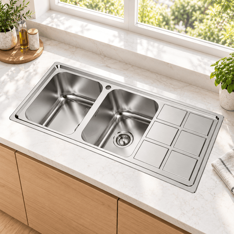 سینک ظرفشویی نیک کالا توکار استیل مدل SSI-102 - تصویر 4