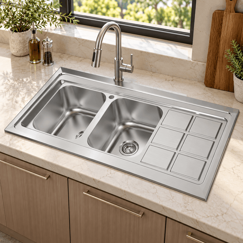 سینک نیک کالا روکار استیل مدل SST-102 - تصویر 3