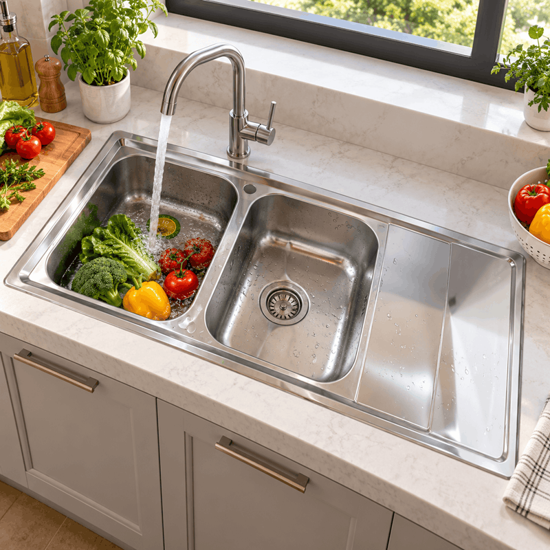 سینک نیک کالا روکار استیل مدل SST-103 - تصویر 4