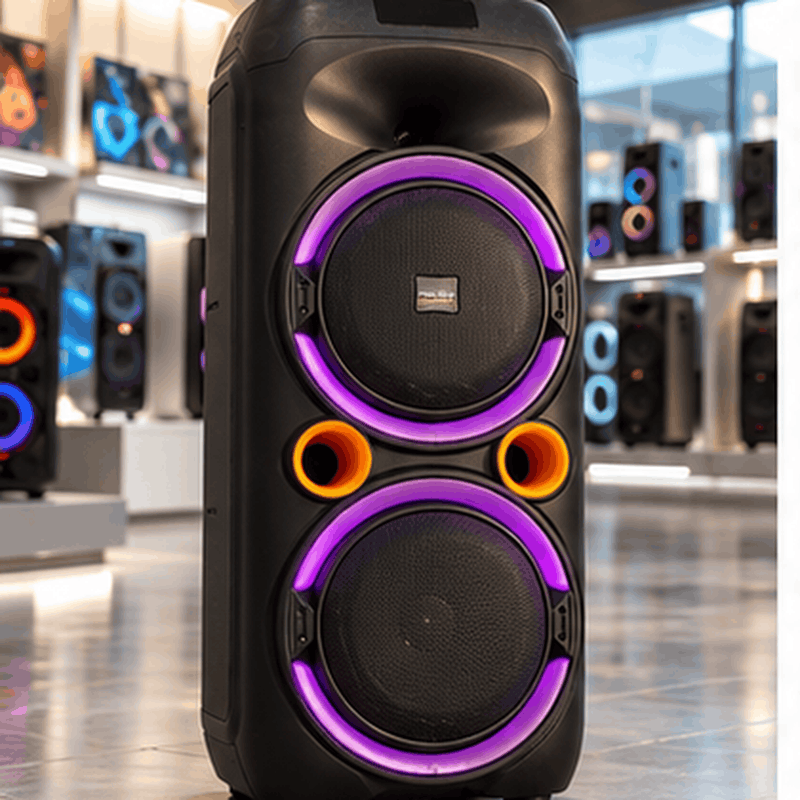 اسپیکر شارژی قابل حمل TONB 83 توان 60 وات با میکروفون بی‌سیم و نورپردازی LED - تصویر 3